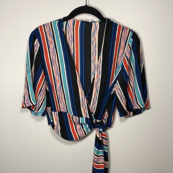 LUSH Stripe Wrap Crop Top - Picture 10 of 13